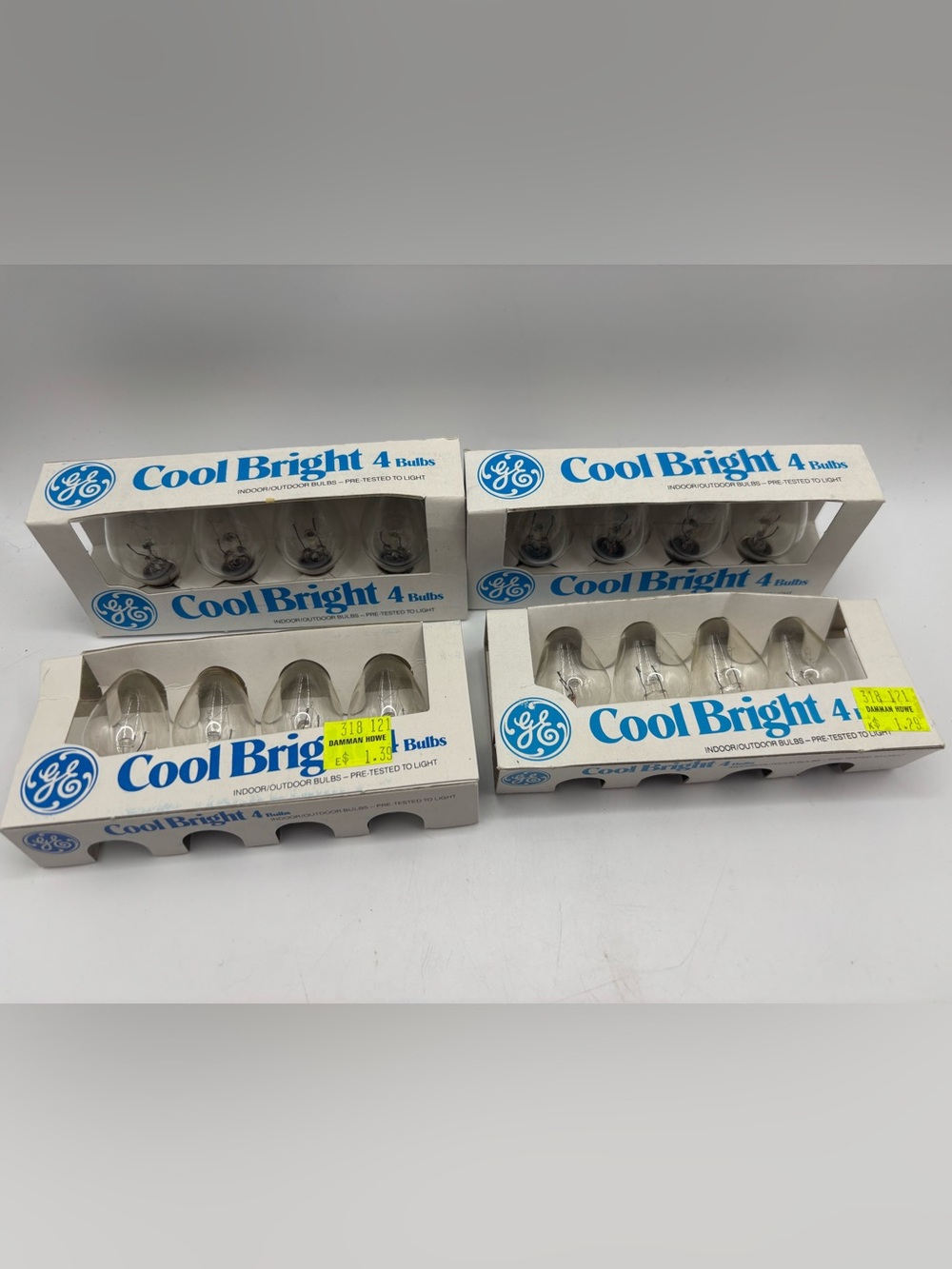 GE Cool Bright C7-CB Clear Replacement Indoor Outdoor Bulbs LOT 4 Packs